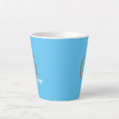 MONOGRAMME MINIMAL LATTE MUG NAME SIMPLE MODERNE (Devant)