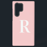 Monogramme minimal rose moderne<br><div class="desc">Il s'agit d'un design monogramme mignon simple, moderne et personnalisé. Ce design élégant est en rose-blush tendance avec typographie stylée. Il est parfait pour un cadeau personnalisé ou idéal comme un nouvel accessoire de téléphone mignon pour vous-même. Ajoutez simplement votre lettre initiale en la tapant dans la zone de texte...</div>