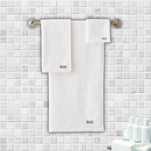Monogramme minimaliste blanc personnalisé