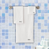 Monogramme minimaliste blanc personnalisé