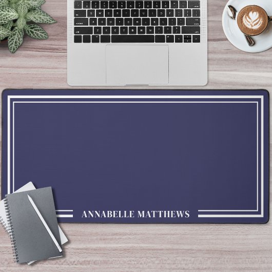 Monogramme Minimaliste Bleu Marine