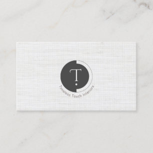 Monogramme Minimaliste Cartes de visite rayées b