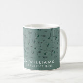 Monogramme minimaliste de café moderne Mug (Devant droit)