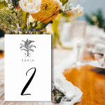 Monogramme minimaliste de palmier tropical Mariage<br><div class="desc">Un design minimaliste de mariage monogramme de palmier tropical. Un design simple qui utilise un croquis d'un palmier pour créer un monogramme classique élégant. Une charmante décoration de plage tropicale en noir et blanc avec des touches rustiques et une typographie de script classe. Une élégante décoration de table de mariage...</div>