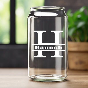 Monogramme minimaliste en lettre H blanche et nom