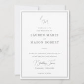 Monogramme minimaliste Faire-part de mariage (Devant)