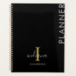 Monogramme minimaliste manuscrit Nom du script 202<br><div class="desc">Le Carnet minimaliste Monogram Gold Grey Name vous permet de customiser facilement avec votre nom,  votre nom et votre nom en cliquant sur le bouton "Personnaliser". Modifiez complètement la couleur arrière - plan pour créer un carnet unique à l'aide de votre couleur préférée</div>