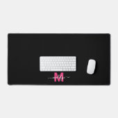 Monogramme Minimaliste Moderne Noir Rose (Clavier et souris)