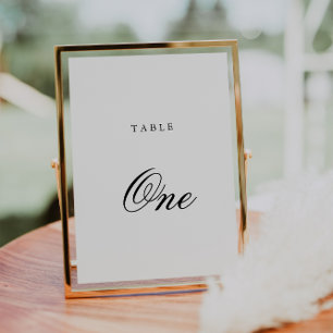 Monogramme minimaliste moderne Numéro de table Mar
