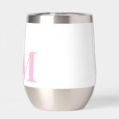 Monogramme minimaliste moderne rose pâle (Arrière)