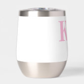 Monogramme minimaliste moderne rose pâle (Avant)