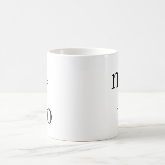 Monogramme minimaliste Mug simple (Centre)