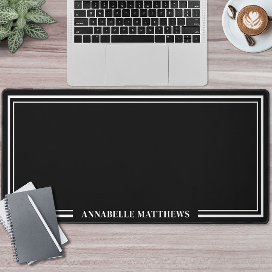Monogramme Minimaliste Noir