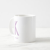 Monogramme minimaliste Nom Café Mug blanche (Devant gauche)