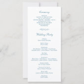 Monogramme minimaliste Programme de mariage formel (Dos)