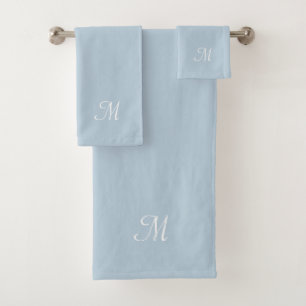 Monogramme minimaliste sur bleu merveilleux