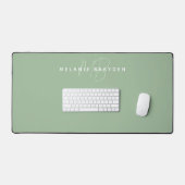 Monogramme minimaliste vert Sage (Clavier et souris)