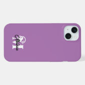 Monogramme minimaliste violet (Verso Horizontal)