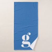 Monogramme minuscule gras et oversize bleu personn