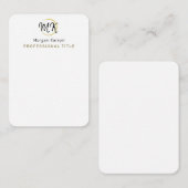 Monogramme Modèle élégant en or blanc moderne simp (Devant / Derrière)