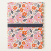 Monogramme | Modèle floral rétro mignon (Dos)