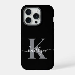 Monogramme moderne Black Grey