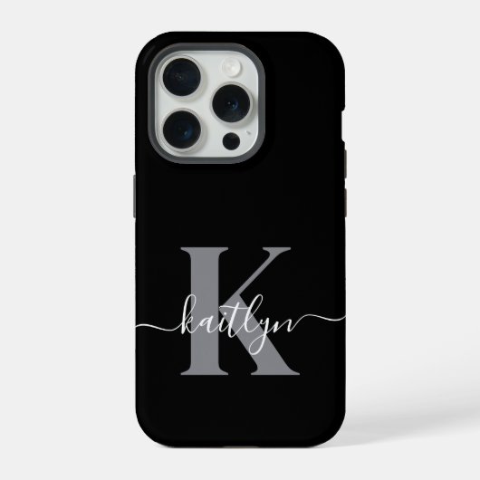 Monogramme moderne Black Grey (Verso)