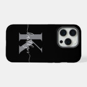 Monogramme moderne Black Grey (Verso Horizontal)