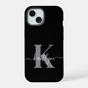 Monogramme moderne Black Grey