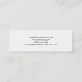 Monogramme moderne blanc rouge Carte de visite pro (Dos)