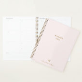 Monogramme moderne Blush Pink Gold Script (Devant avec enveloppe)