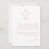 Monogramme moderne Boho | Mariage photo Merci (Dos)