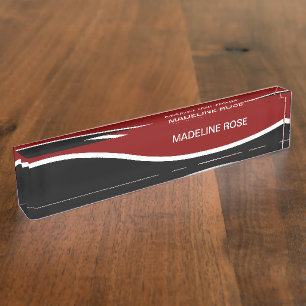 Monogramme Moderne Bureau Plaque Design exécutif