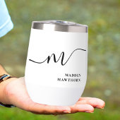 Monogramme moderne Calligraphie noir blanc