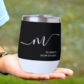 Monogramme moderne Calligraphie noir blanc