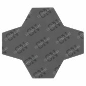 Monogramme moderne Carrelé gris foncé Nom/autre te (Plat)