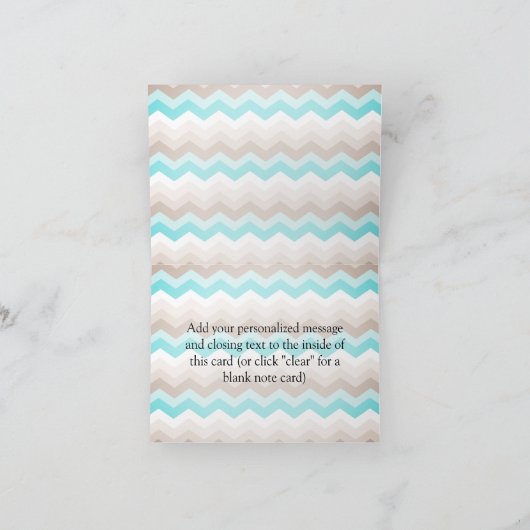 Monogramme moderne Chevron Brown Turquoise (Intérieur)