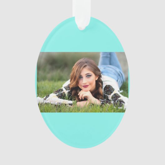 monogramme moderne chic minimaliste turquoise aqua (devant)