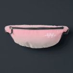 Monogramme Moderne Chic Pastel Ombre<br><div class="desc">Fanny pack moderne ombre chic,  gris et rose ombre avec monogramme personnalisé et nom. Nom personnalisable mongramme ombre fanny pack pour la soirée bachelorette</div>