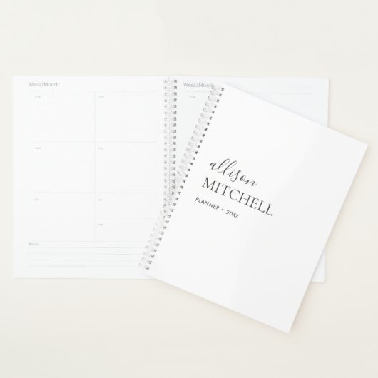 Monogramme Moderne Chic Script Calligraphie Planif (Devant avec enveloppe)