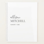 Monogramme Moderne Chic Script Calligraphie Planif (Devant)