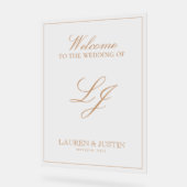 Monogramme moderne Classic Terracotta Script Bienv (Angle)