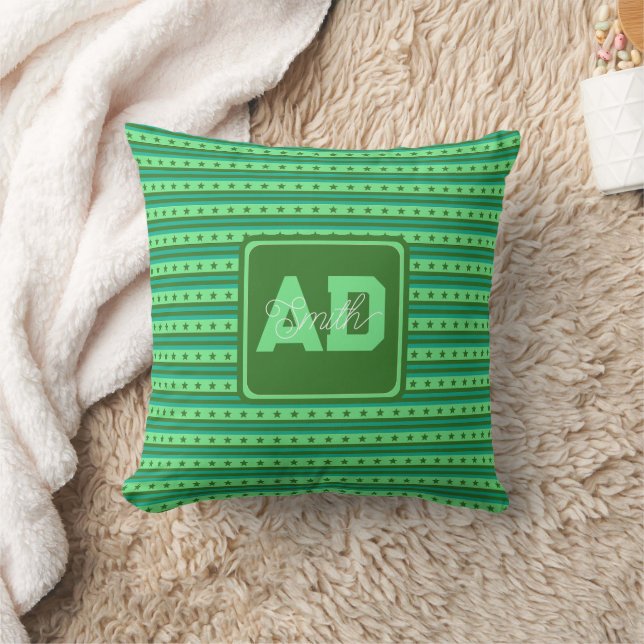 Monogramme moderne Coussin personnalisé pour les m (Couverture)