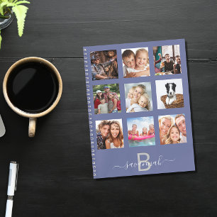 Monogramme moderne de journal intime en collage de