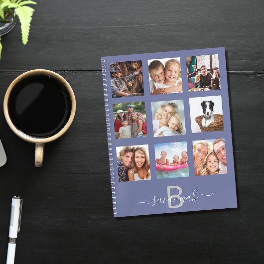 Monogramme moderne de journal intime en collage de