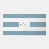Monogramme moderne Dusty Blue Chic Script Nom (Recto)