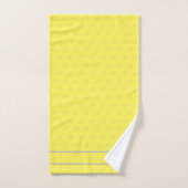 Monogramme moderne élégant jaune et gris (Serviette à main)