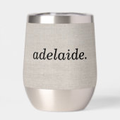 Monogramme moderne Elégant Linge Look Nom initial (Arrière)