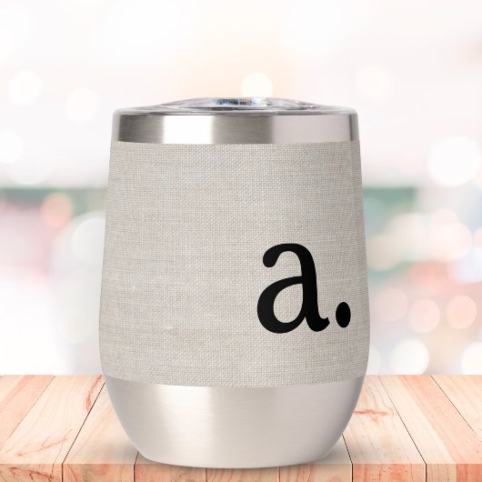 Monogramme moderne Elégant Linge Look Nom initial