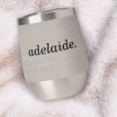 Monogramme moderne Elégant Linge Look Nom initial